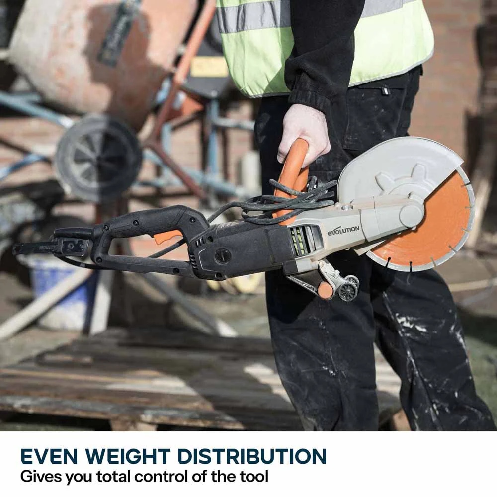 Evolution R255DCT 255mm 10" Electric Disc Cutter Concrete Saw with Premium Diamond Blade - Image 4
