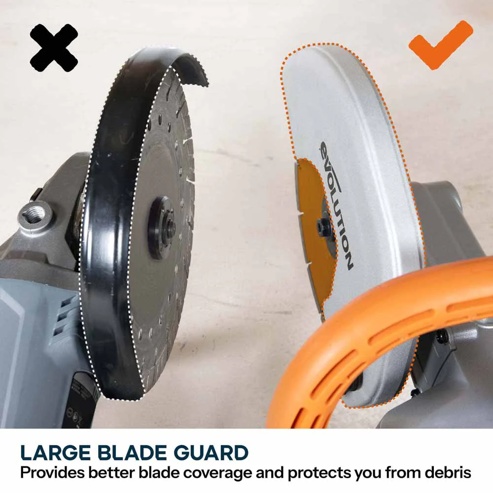 Evolution R255DCT 255mm 10" Electric Disc Cutter Concrete Saw with Premium Diamond Blade - Image 8