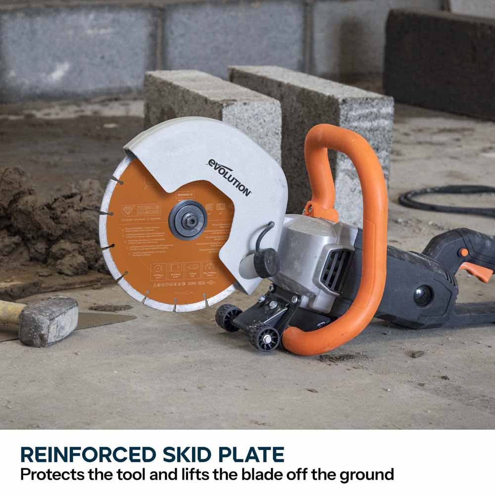 Evolution R255DCT 255mm 10" Electric Disc Cutter Concrete Saw with Premium Diamond Blade - Image 9