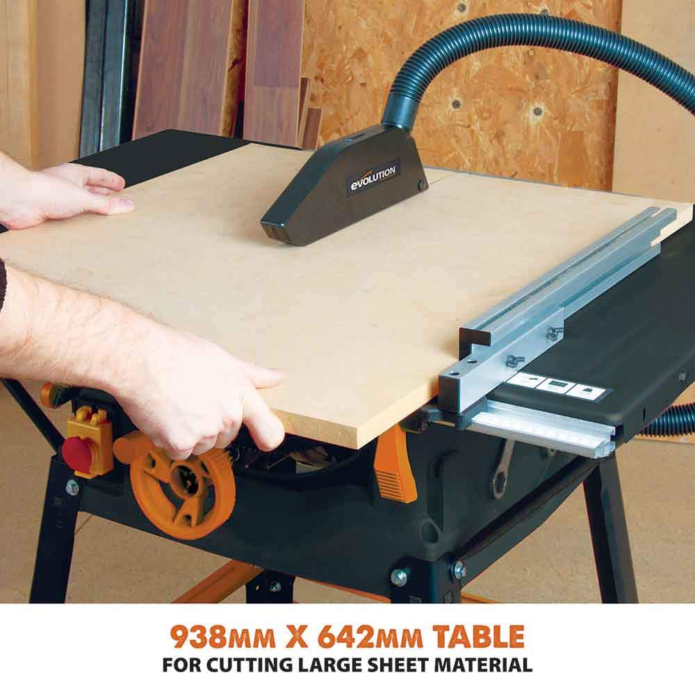 Evolution R255MTS 255mm Table Saw With TCT Multi-Material Cutting Blade (230v) - Image 11