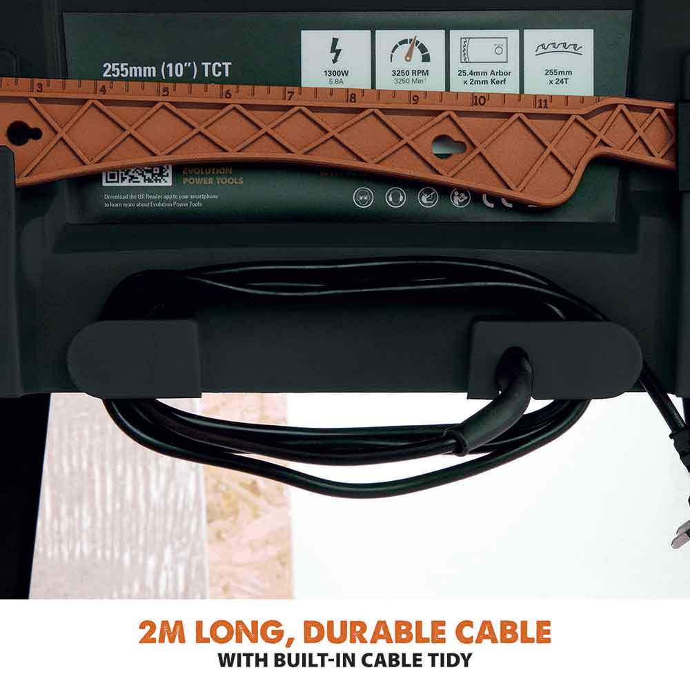 Evolution R255MTS 255mm Table Saw With TCT Multi-Material Cutting Blade (230v) - Image 12