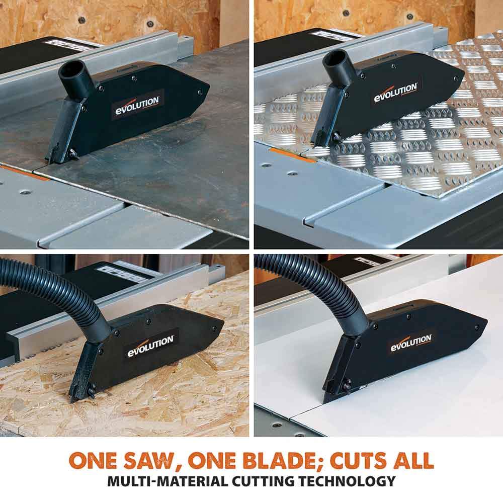 Evolution R255MTS 255mm Table Saw With TCT Multi-Material Cutting Blade (230v) - Image 3