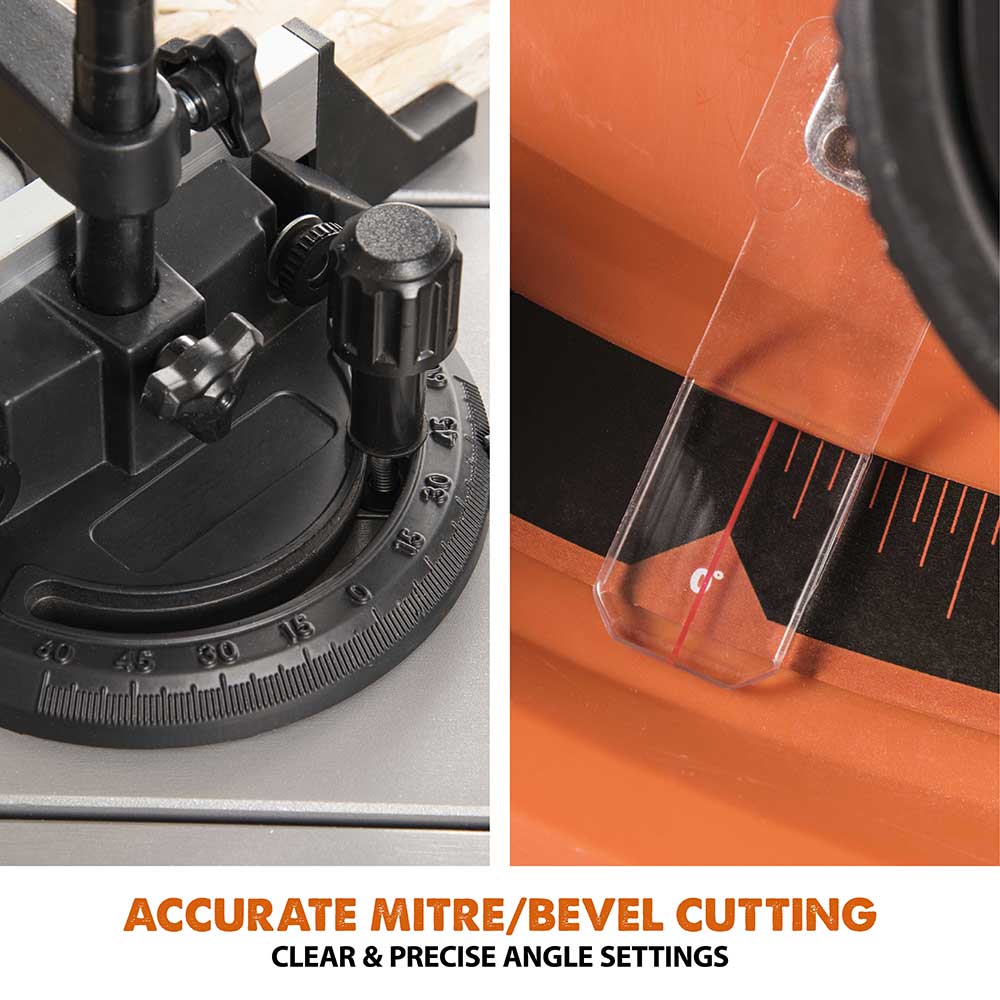 Evolution R255PTS 255mm Table Saw With TCT Multi-Material Cutting Blade - Image 4