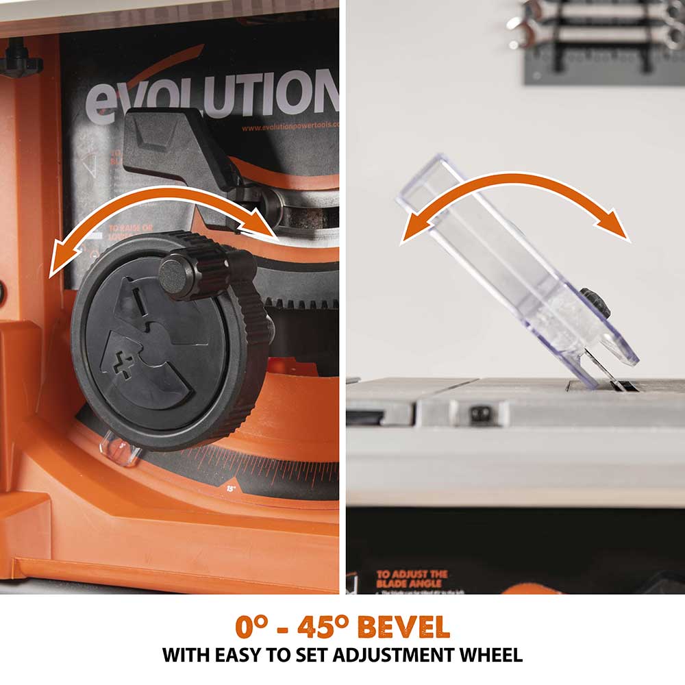 Evolution R255PTS 255mm Table Saw With TCT Multi-Material Cutting Blade - Image 6