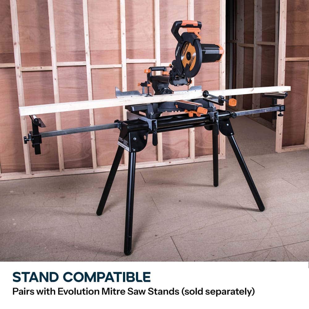 Evolution R255SMS+ 255mm Sliding Compound Mitre Saw With TCT Multi-Material Cutting Blade - Image 21