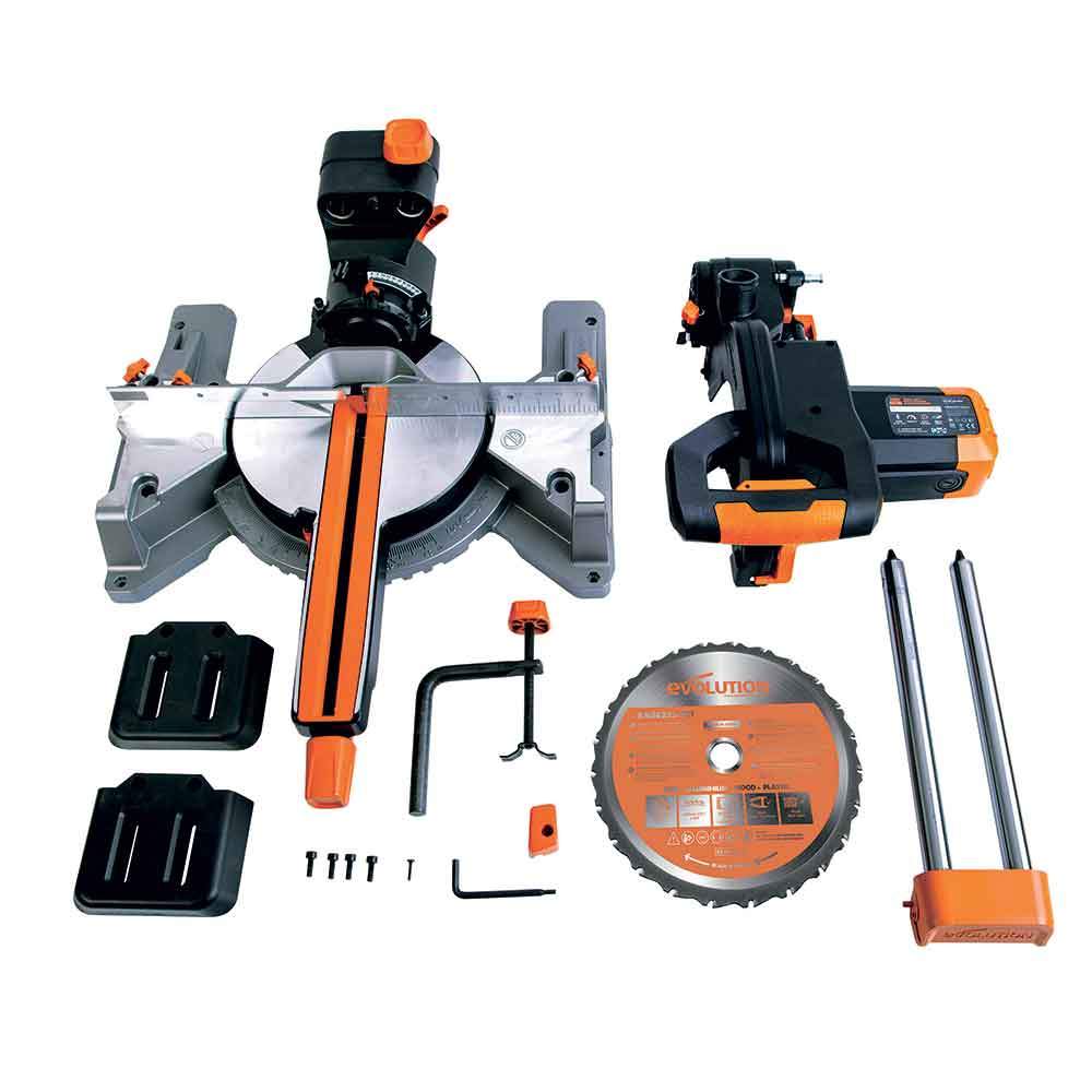 Evolution R255SMS 255mm Sliding Mitre Saw With TCT Multi-Material Cutting Blade - Image 19