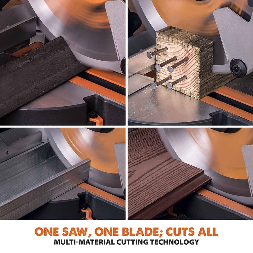 Evolution R255SMS 255mm Sliding Mitre Saw With TCT Multi-Material Cutting Blade - Image 3
