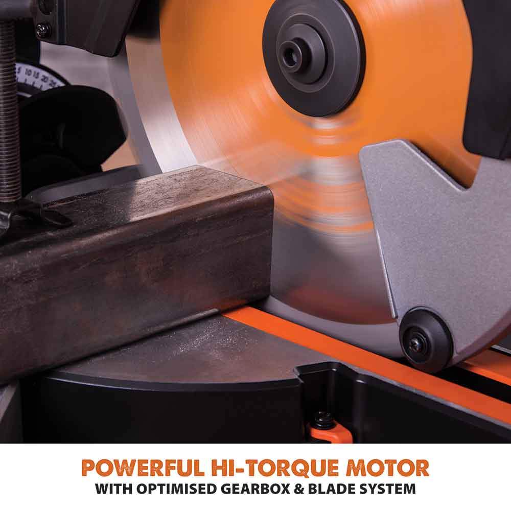 Evolution R255SMS 255mm Sliding Mitre Saw With TCT Multi-Material Cutting Blade - Image 6