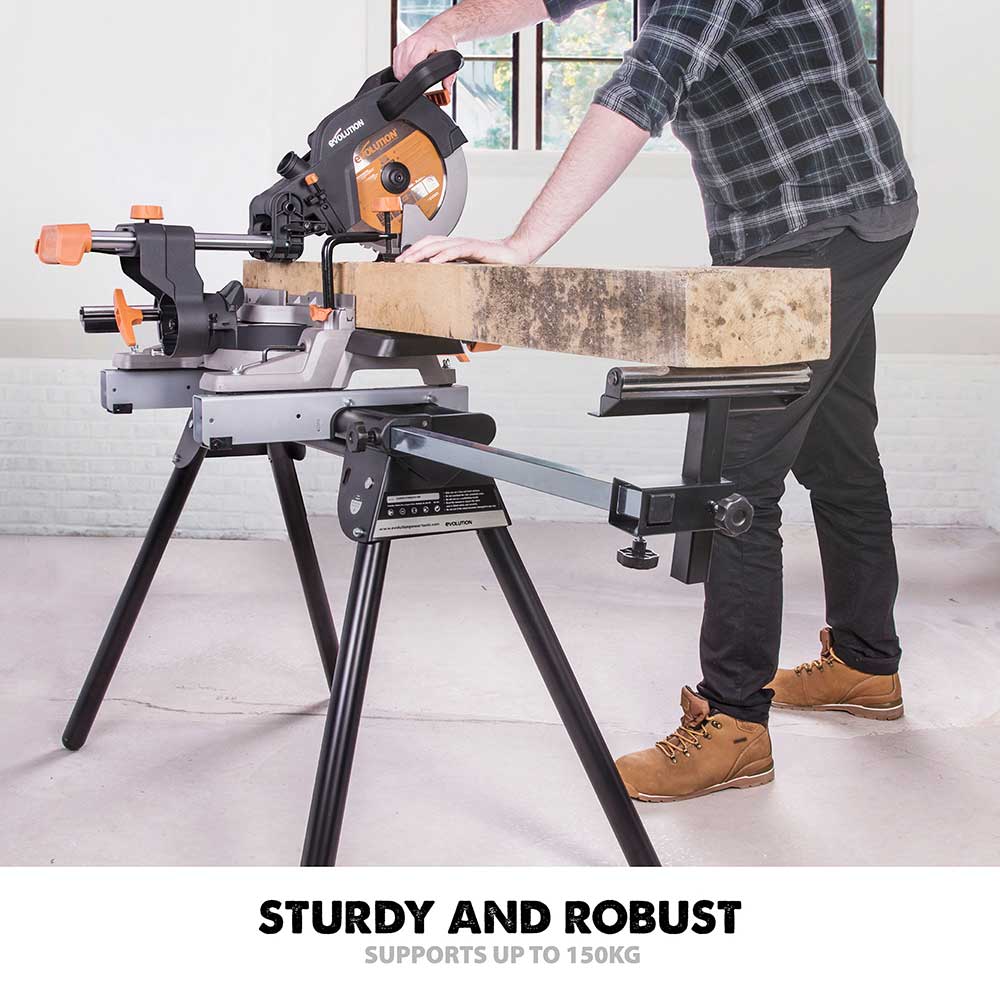 Evolution R255SMS-DB+ 255mm Double Bevel Mitre Saw & Stand Bundle - Image 11
