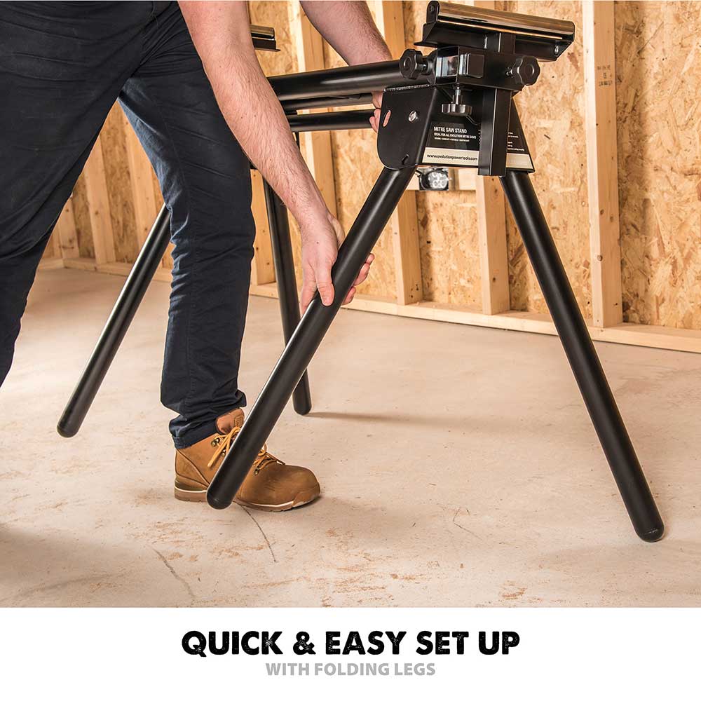 Evolution R255SMS-DB+ 255mm Double Bevel Mitre Saw & Stand Bundle - Image 12