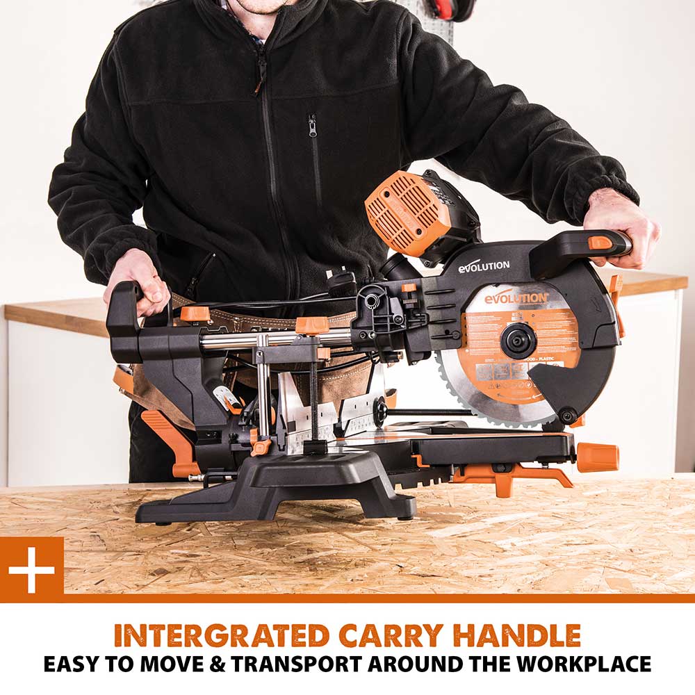 Evolution R255SMS-DB+ 255mm Double Bevel Mitre Saw & Stand Bundle - Image 25
