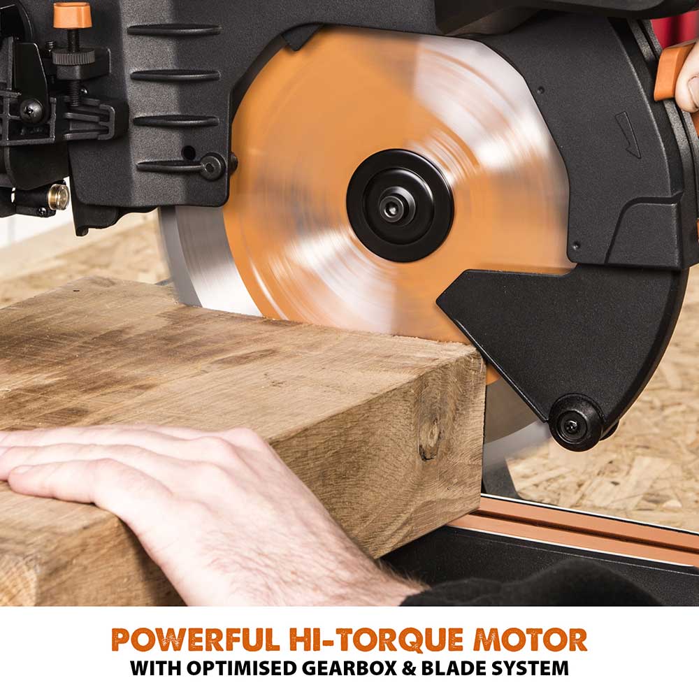 Evolution R255SMS-DB+ 255mm Double Bevel Mitre Saw & Stand Bundle - Image 8