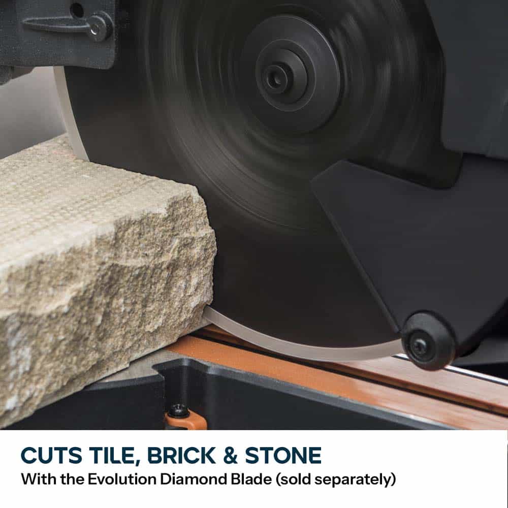 Evolution R255SMS-DB+ 255mm Double Bevel Sliding Mitre Saw With 28T TCT Multi-Material Cutting Blade - Image 21