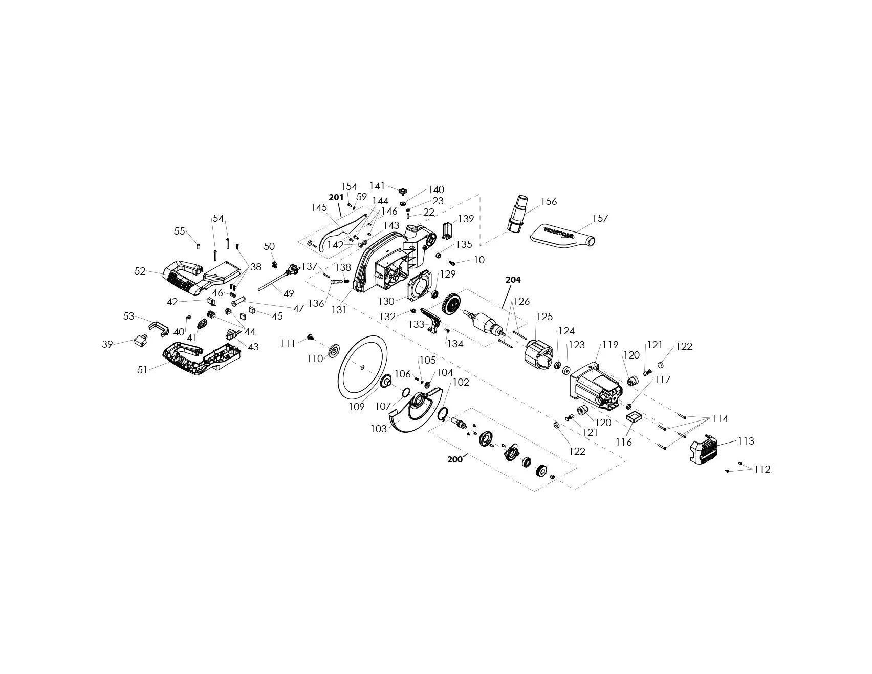 Evolution R255SMS & R255SMS+ Sliding Mitre Saw Spare Parts (Head Section) - Image 2