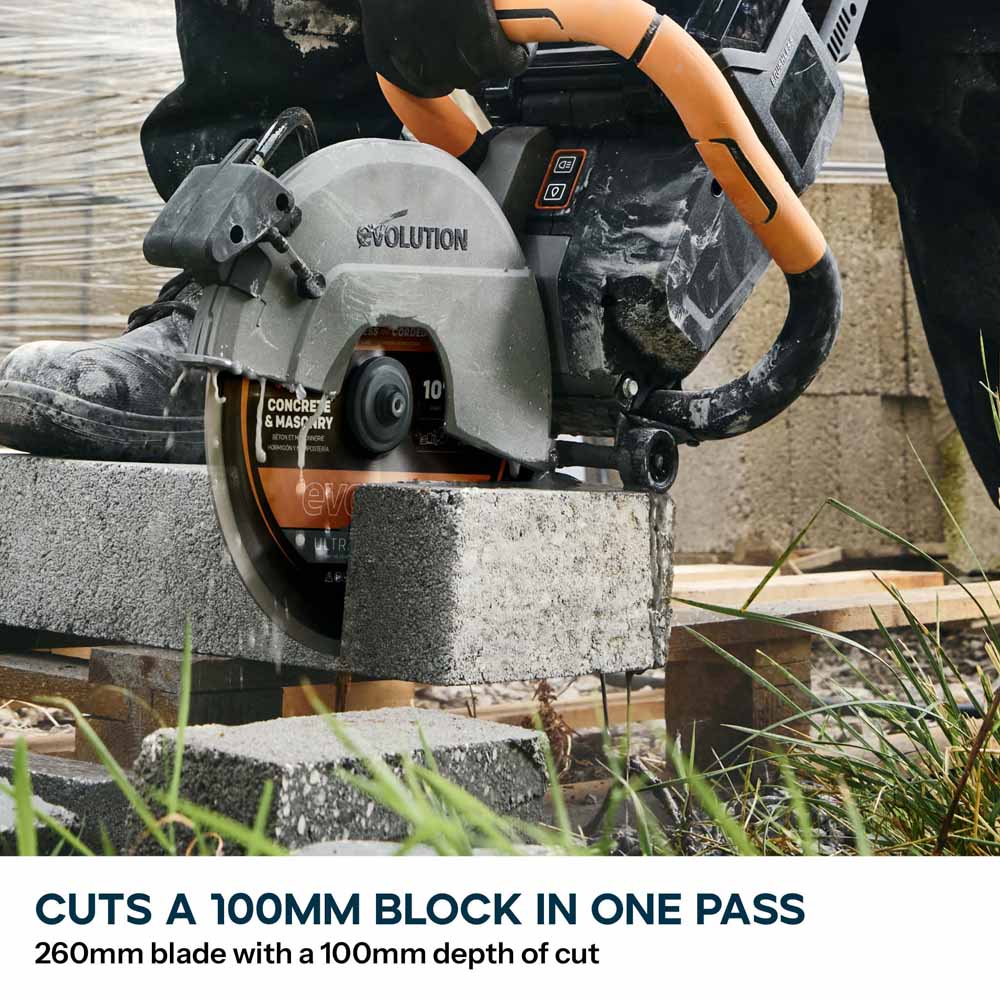 R260DCT-Li Cordless 260mm Disc Cutter With Automatic Water-Fed Dust Suppression and Premium Thin Kerf Diamond Blade - Image 4