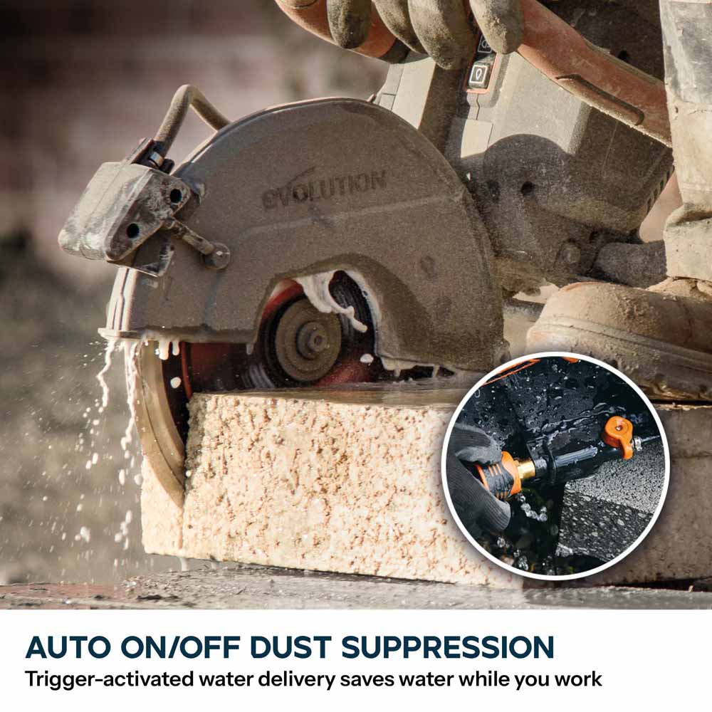 R260DCT-Li Cordless 260mm Disc Cutter With Automatic Water-Fed Dust Suppression and Premium Thin Kerf Diamond Blade - Image 9