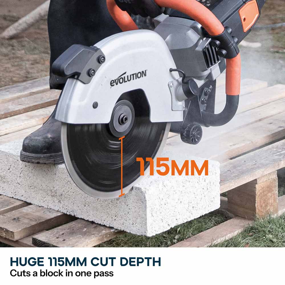 Evolution R300DCT 300mm 12" Electric Disc Cutter, Concrete Saw, with Diamond Blade - Image 2