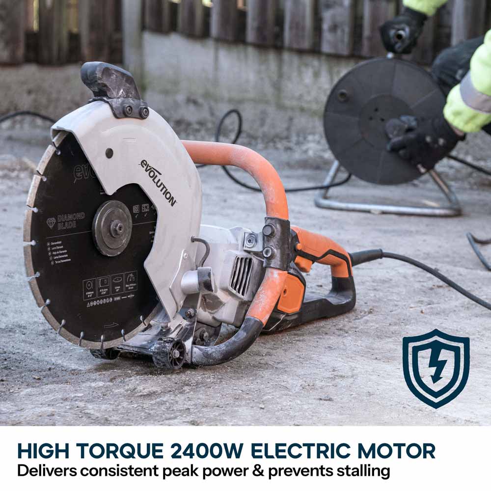 Evolution R300DCT 300mm 12" Electric Disc Cutter, Concrete Saw, with Diamond Blade - Image 3