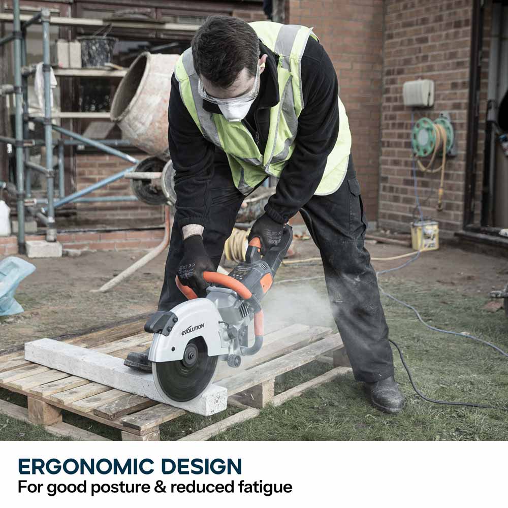 Evolution R300DCT 300mm 12" Electric Disc Cutter, Concrete Saw, with Diamond Blade - Image 8