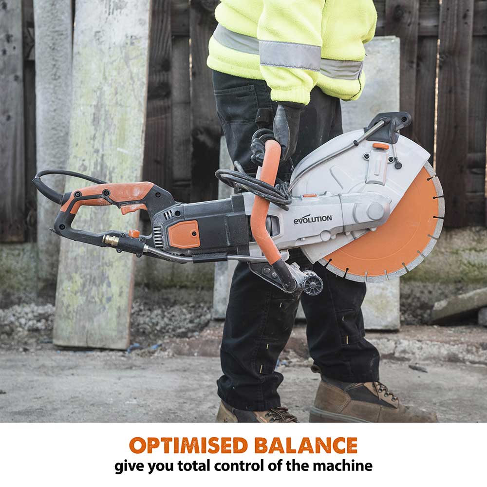 R300DCT+ Electric Disc Cutter with Foot Pump Water Bottle, Bag & Extra Blade Bundle - Image 10