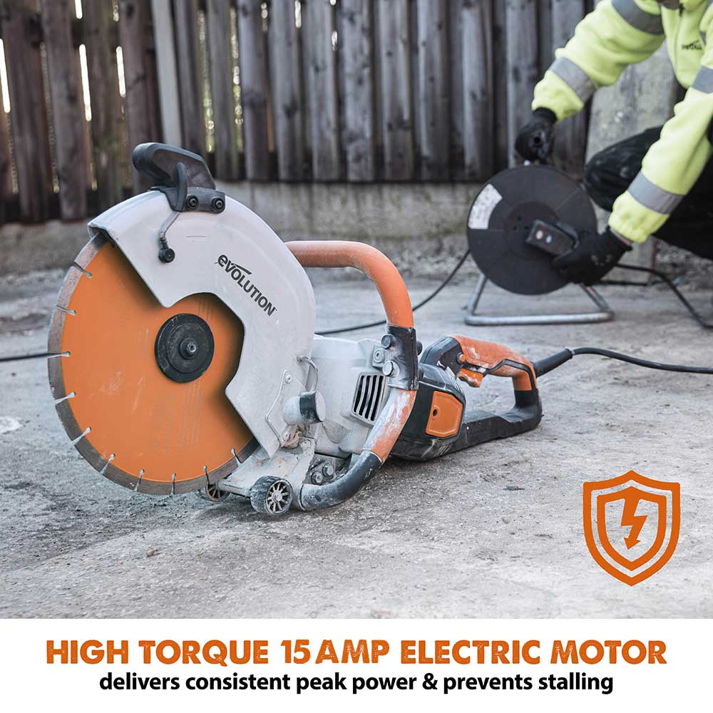 R300DCT+ Electric Disc Cutter with Foot Pump Water Bottle, Bag & Extra Blade Bundle - Image 7