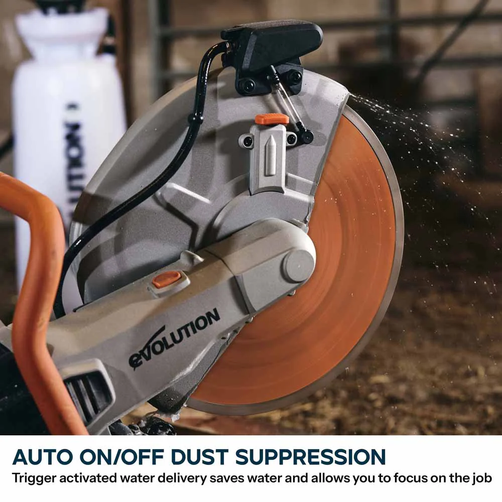 R350DCT 350mm Electric Disc Cutter With Automatic Water Fed Dust Suppression & Premium Diamond Blade - Image 4