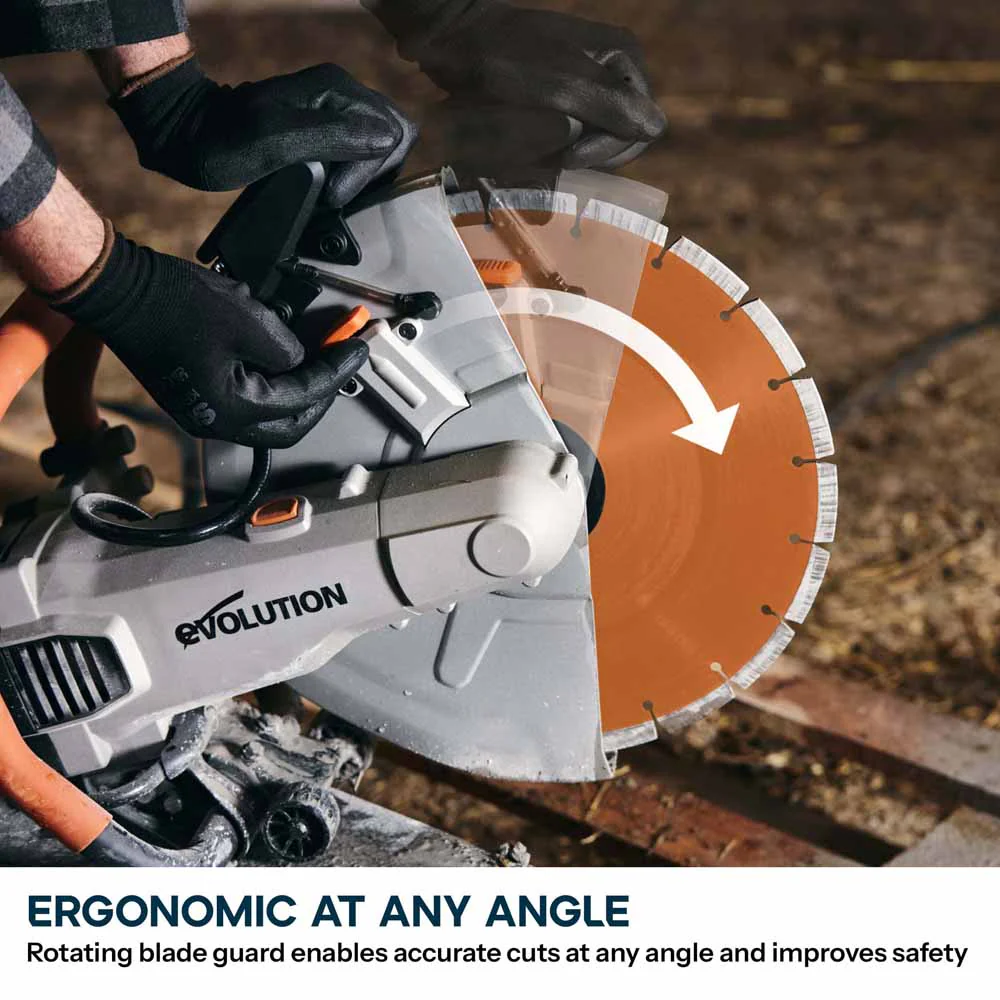 R350DCT 350mm Electric Disc Cutter With Automatic Water Fed Dust Suppression & Premium Diamond Blade - Image 7