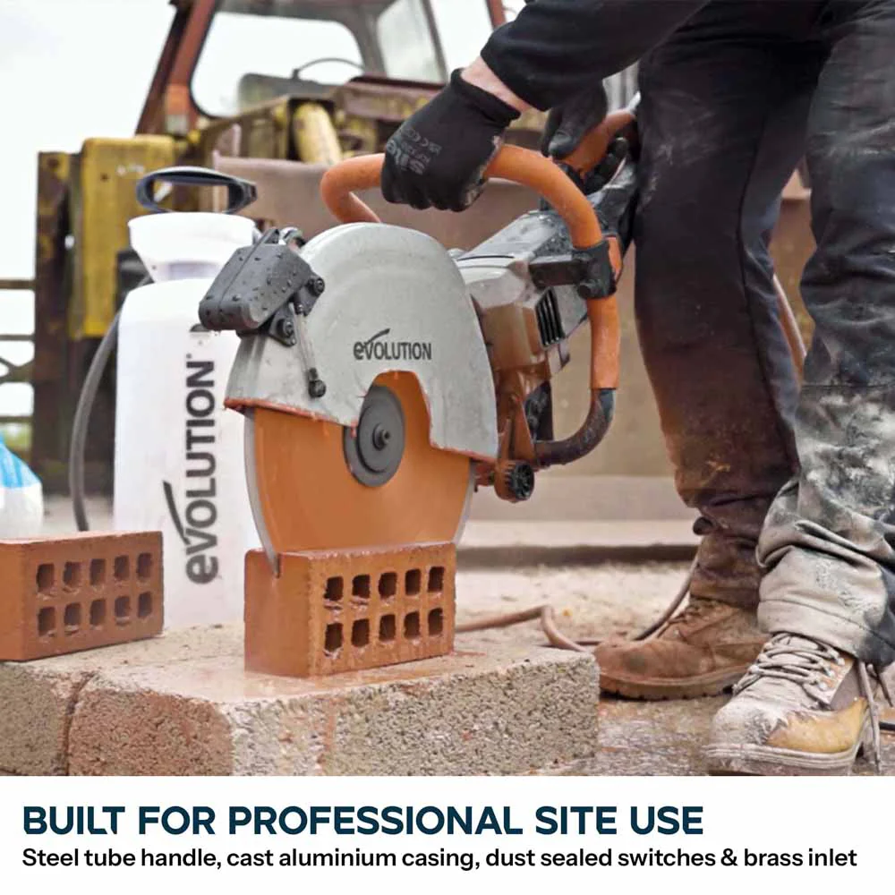 R350DCT 350mm Electric Disc Cutter With Automatic Water Fed Dust Suppression & Premium Diamond Blade - Image 9