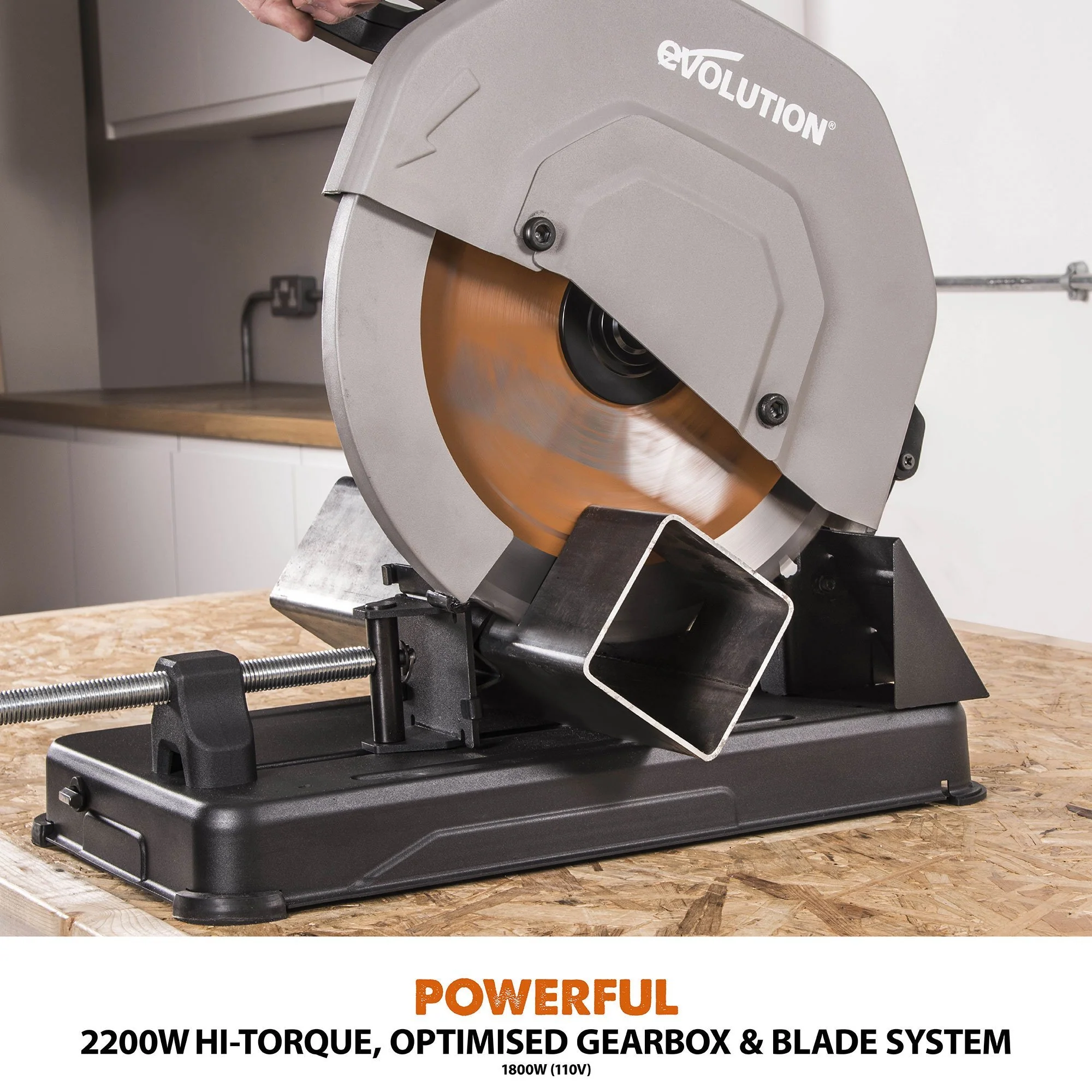 Evolution R355CPS 355mm Chop Saw with TCT Multi-material Cutting Blade - Image 6