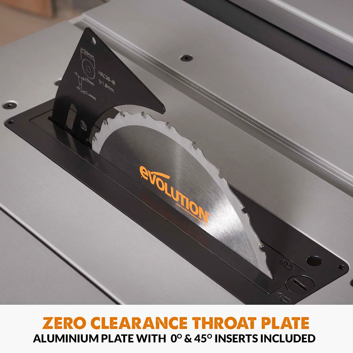 RAGE5-S Aluminium Throat Plate Upgrade with Zero Clearance Inserts (promo)