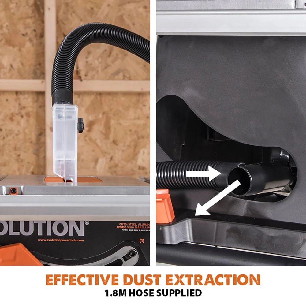 Evolution RAGE5-S 255mm Multipurpose Table Saw With TCT Multi-Material Cutting Blade - Image 15