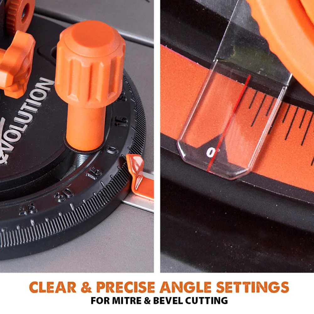 Evolution RAGE5-S 255mm Multipurpose Table Saw With TCT Multi-Material Cutting Blade - Image 7