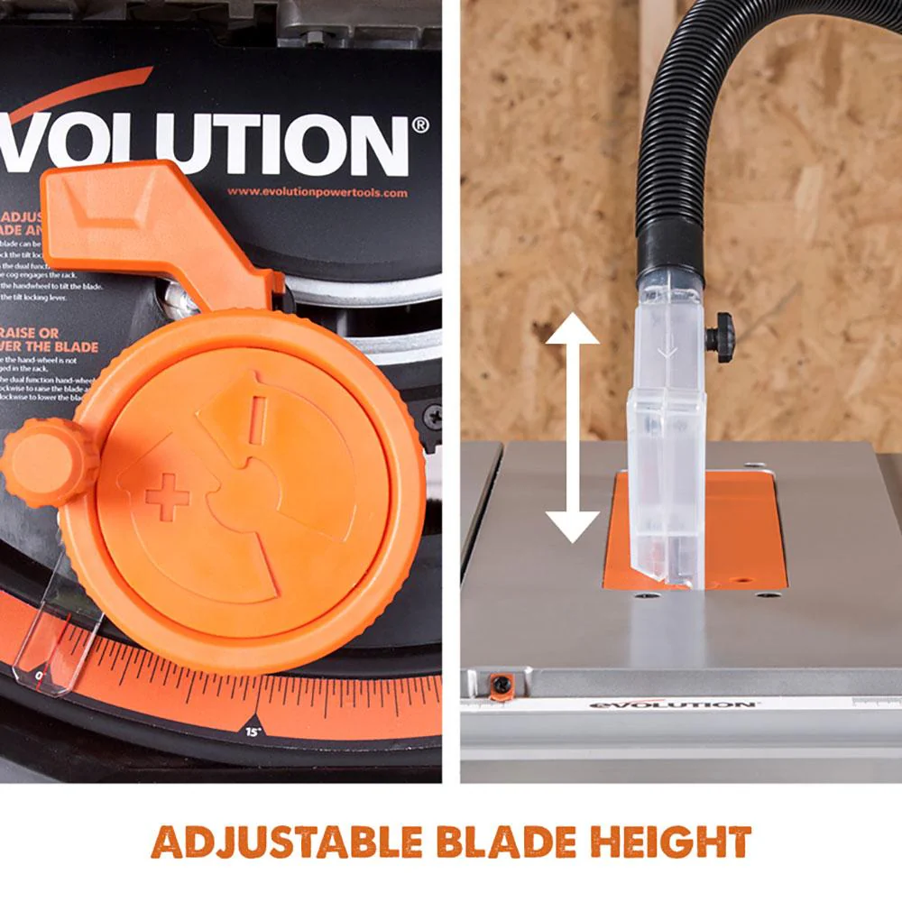 Evolution RAGE5-S 255mm Multipurpose Table Saw With TCT Multi-Material Cutting Blade - Image 8