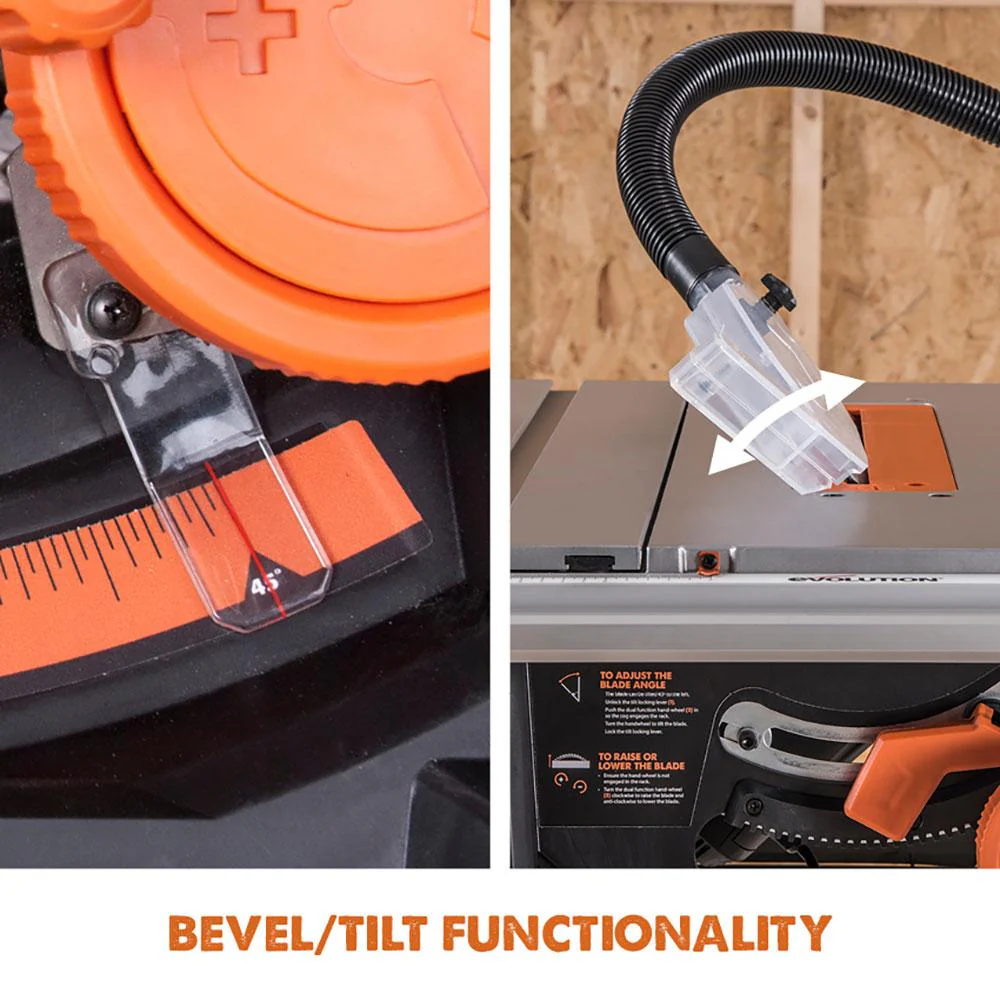 Evolution RAGE5-S 255mm Multipurpose Table Saw With TCT Multi-Material Cutting Blade - Image 9