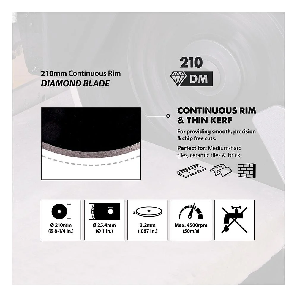 Evolution 210mm Diamond Blade For Mitre Saws - Image 4