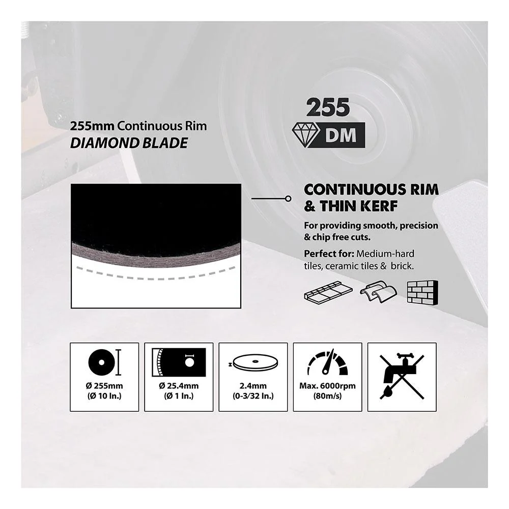 Evolution 255mm Diamond Blade For Mitre Saws - Image 4