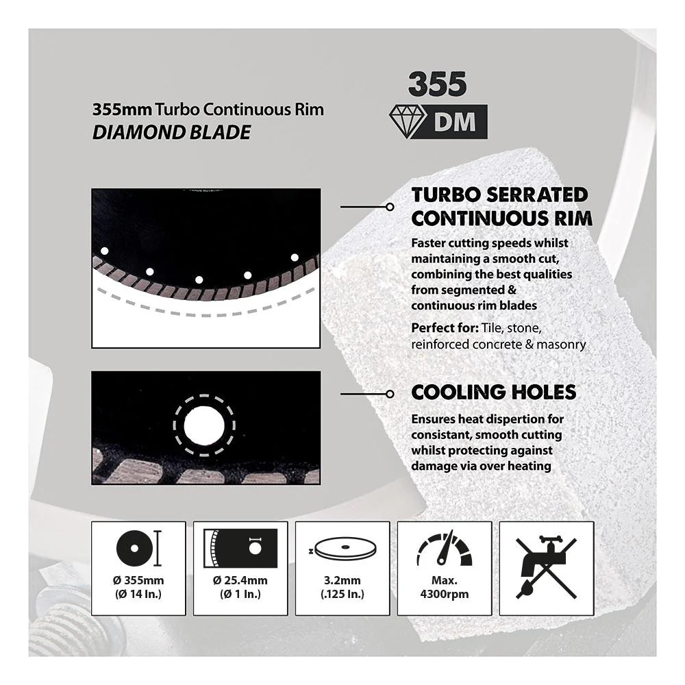 Evolution 355mm Diamond Chop Saw Blade - Image 4