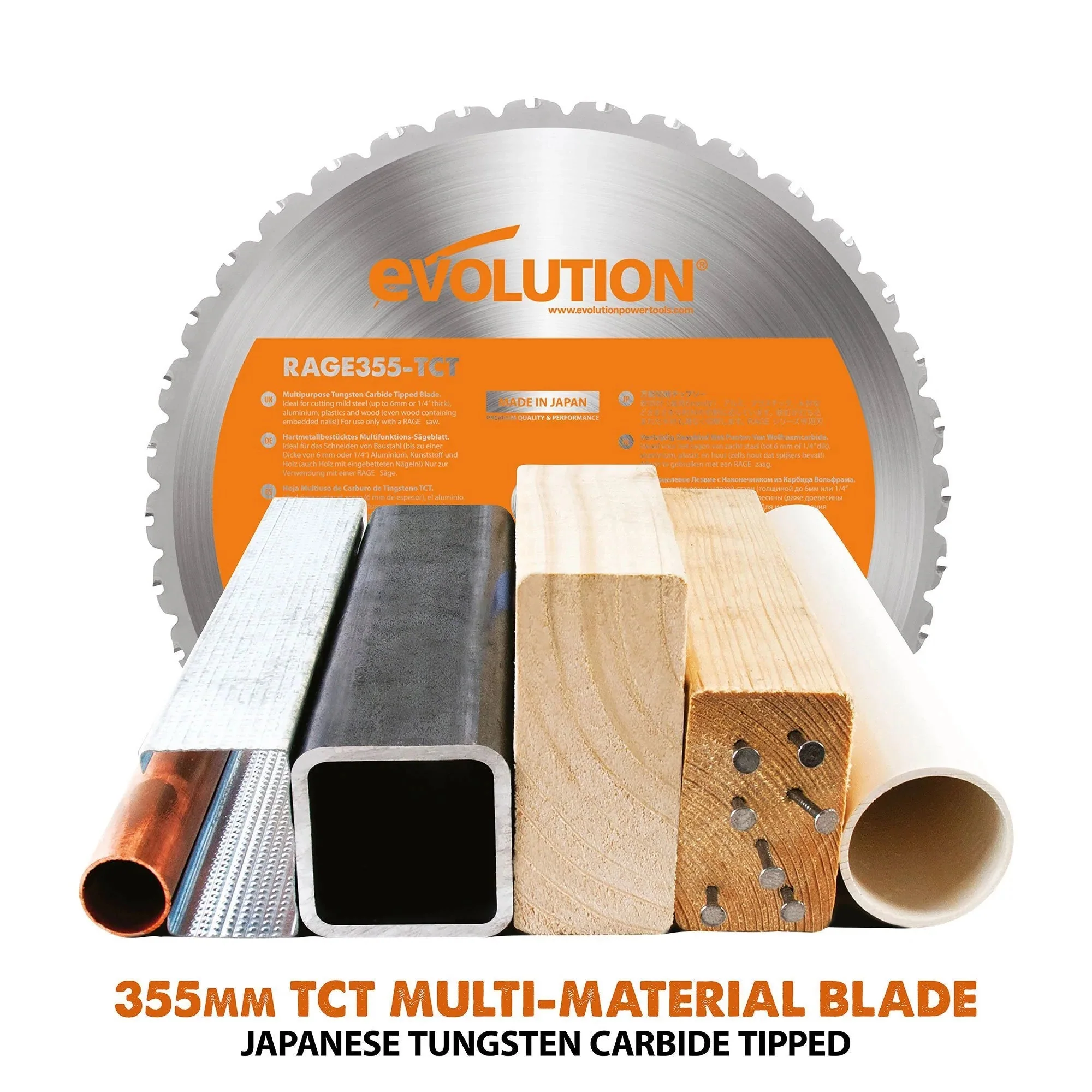 Refurbished C-Stock Evolution R355CPS 355mm Chop Saw with TCT Multi-material Cutting Blade - Image 4
