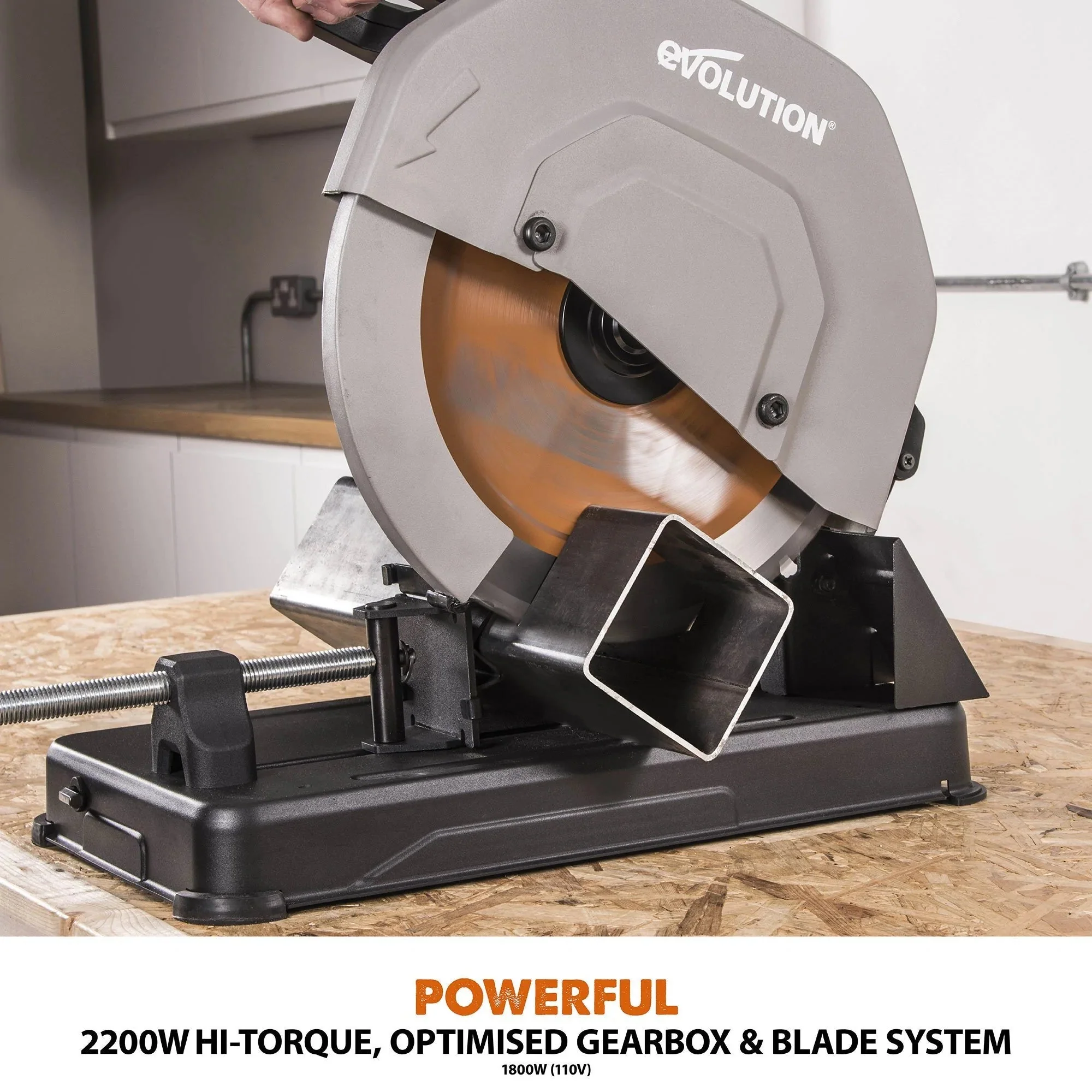 Refurbished C-Stock Evolution R355CPS 355mm Chop Saw with TCT Multi-material Cutting Blade - Image 5