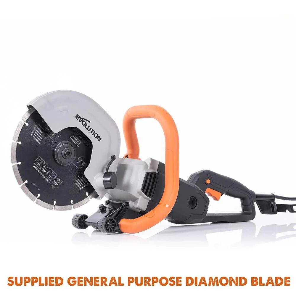 Evolution R230DCT 230mm 9" Electric Disc Cutter Concrete Saw with Diamond Blade (Refurbished By Evolution C-Stock Fair Condition) - Image 11