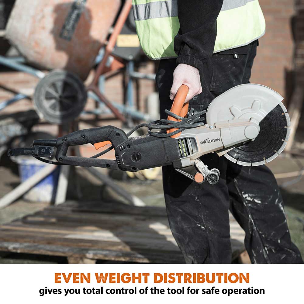 Refurbished Evolution R230DCT 230mm 9" Electric Disc Cutter Concrete Saw with Diamond Blade (B-Grade) - Image 5