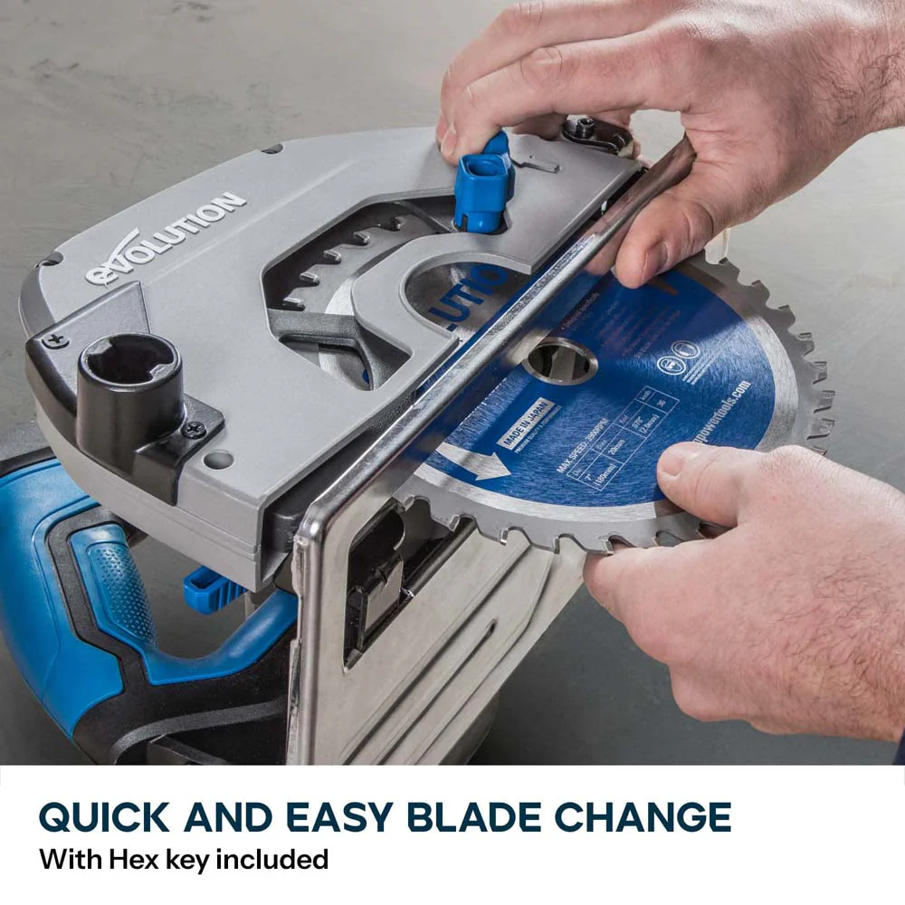Evolution S185CCSL 185mm Metal Cutting Circular Saw with TCT Mild Steel Cutting Blade - Image 13