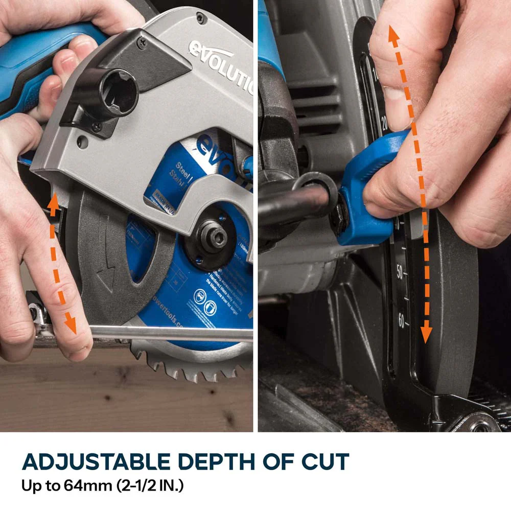 Evolution S185CCSL 185mm Metal Cutting Circular Saw with TCT Mild Steel Cutting Blade - Image 6