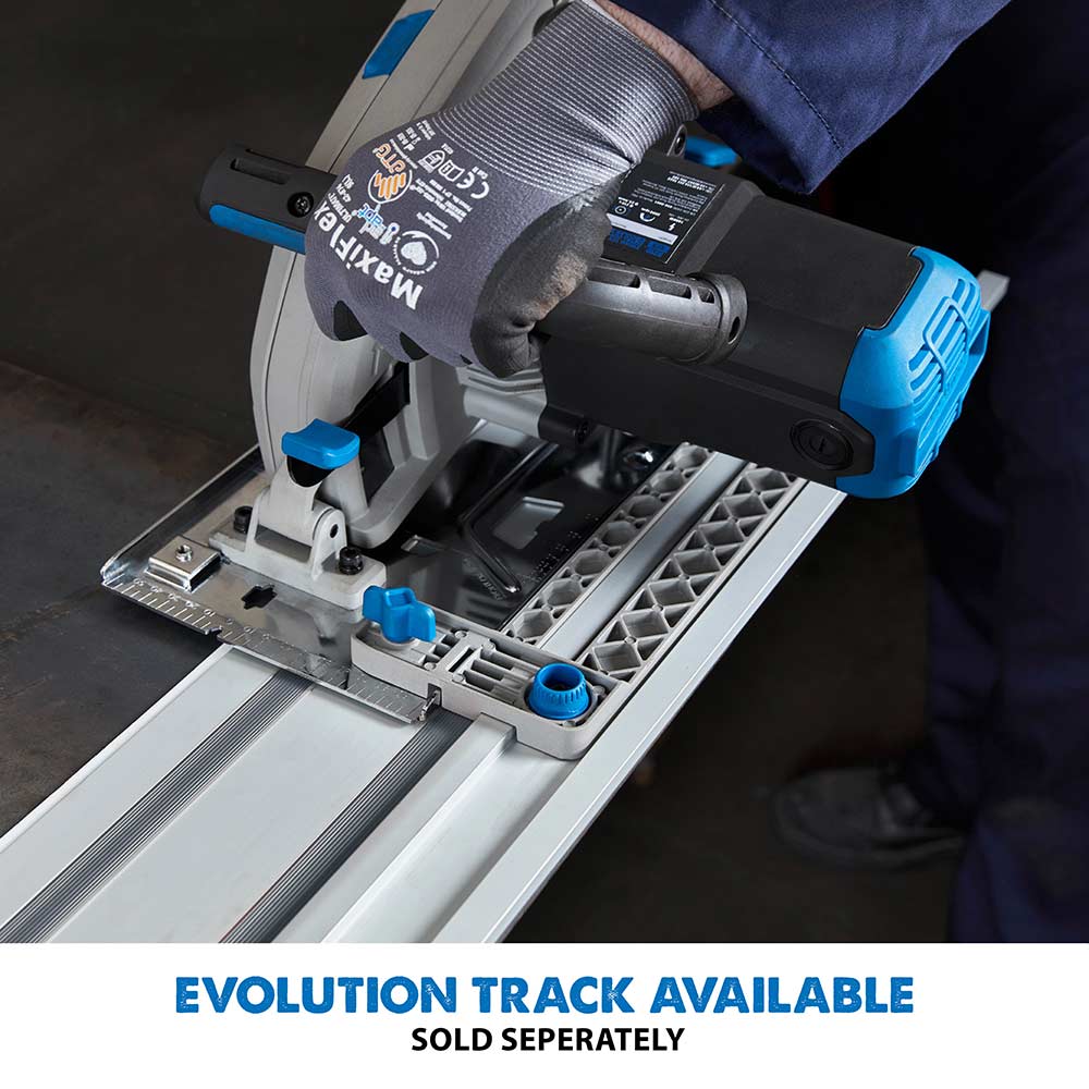 Evolution S210CCS 210mm Heavy Duty Metal Cutting Circular Saw & 2.8m 2-Piece Track Kit Bundle - Image 3