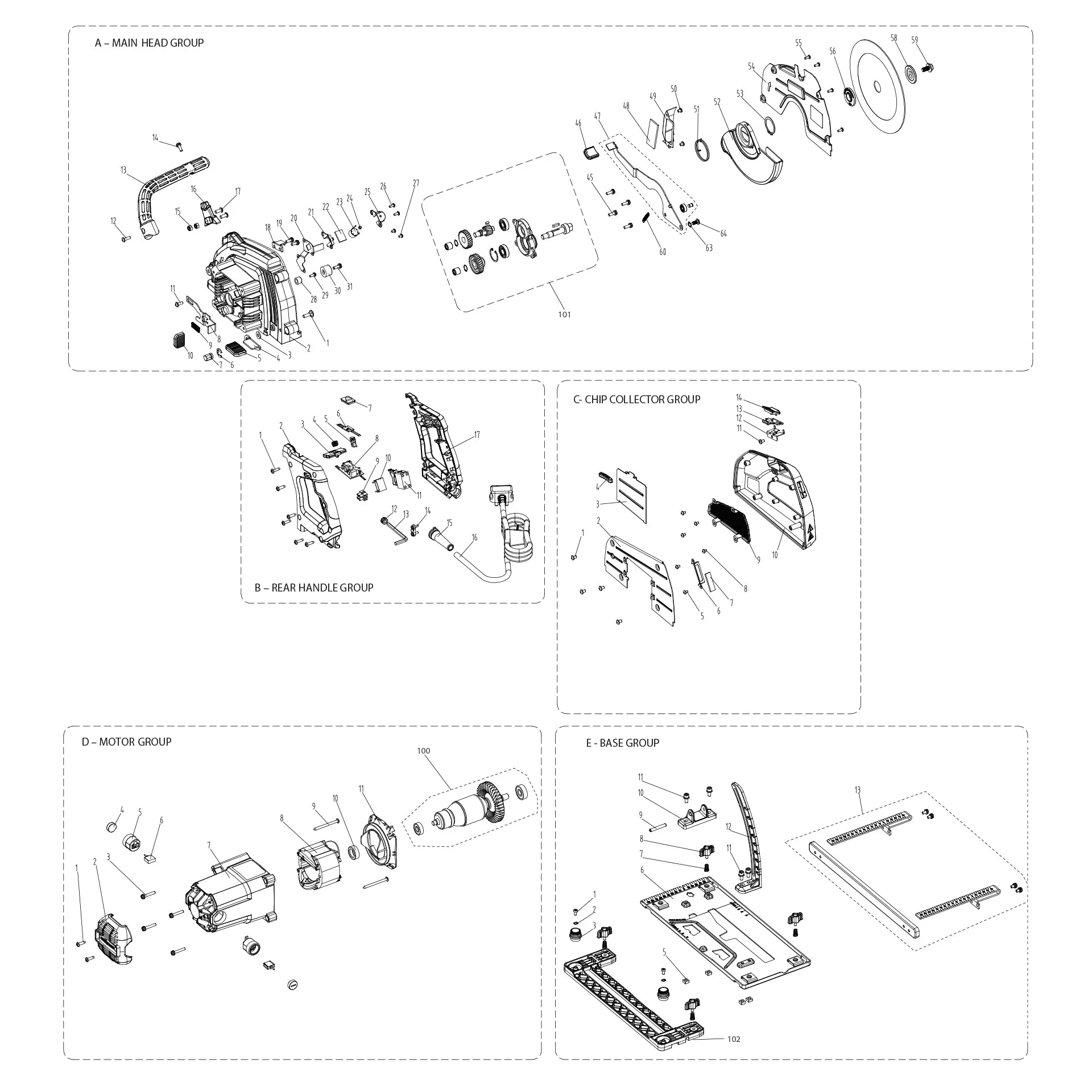 Evolution S210CCS Circular Saw Spare Parts - Image 2